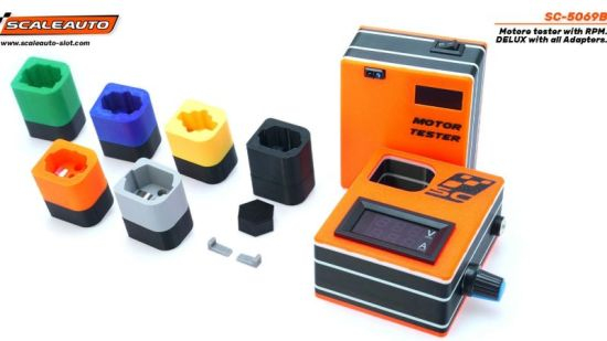 Scaleauto Motor-Einlaufgerät inkl. Adaptersatz für alle gängigen Slotcar-Motortypen